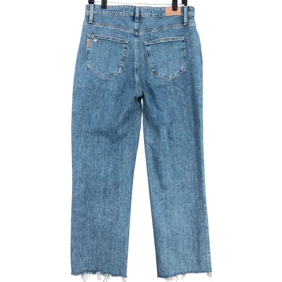 Paige Sarah Straight Ankle Jeans Women's Size 31 Button‎ Fly Frayed Hem Denim - Picture 2 of 8